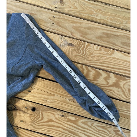 Tart Collections Ruched Sleeve Blazer Cardigan Small Women’s Gray Open Front - Picture 8 of 8